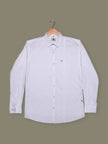 White Solid Polyester Blend Regular Fit Shirt