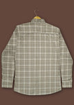 Brown Check Cotton Slub Classic Fit Shirt