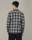 Black and White Plaid Cotton Regular Fit Shirt