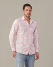 Pastel Pink Plaid Oxford Regular Fit Shirt