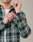 Dark Green Checkered Cotton Classic Fit Shirt