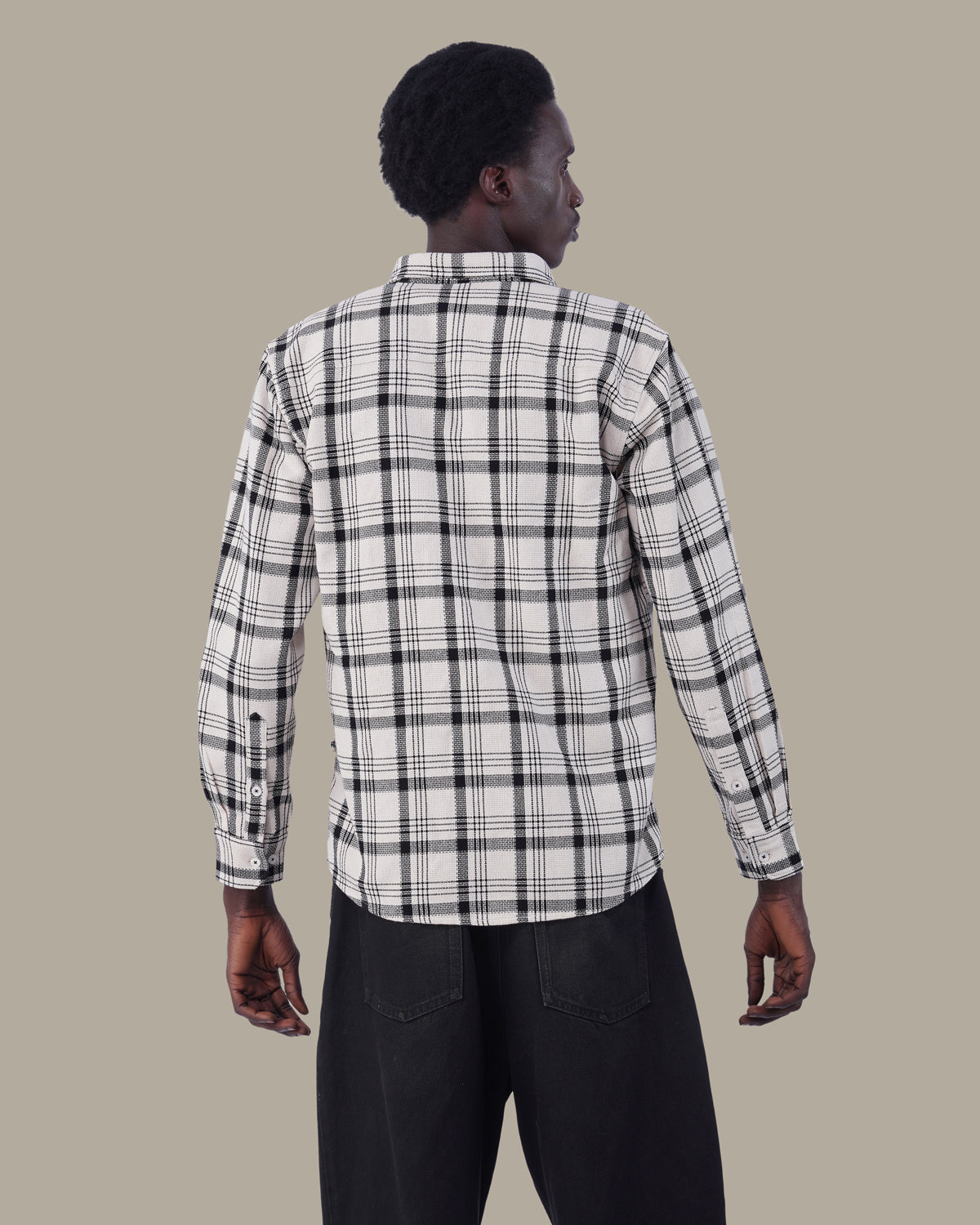 The White Check Shirt - Pure Cotton · Regular Fit