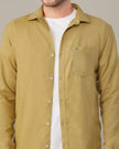 Mustard Solid Premium Linen Standard Fit Shirt
