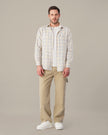 Grey and Yellow Plaid Cotton Regular Fit Shirt