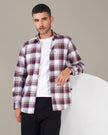 Burgundy Plaid Oxford Regular Fit Shirt