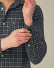 Charcoal Plaid Linen-Cotton Regular Fit Shirt
