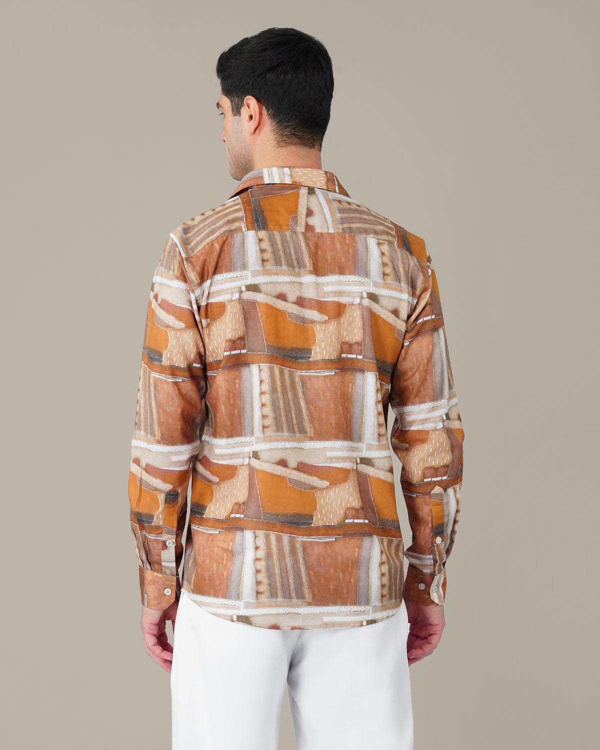 The Rust Abstract Shirt - Polyester · Regular Fit