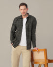 Olive Green Plaid Linen Cotton Regular Fit Shirt