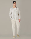 Brown Check Cotton Slub Classic Fit Shirt