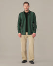 Teal Striped Poly Viscose Regular Fit Shirt