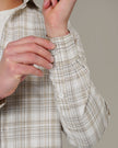 Brown Check Cotton Slub Classic Fit Shirt