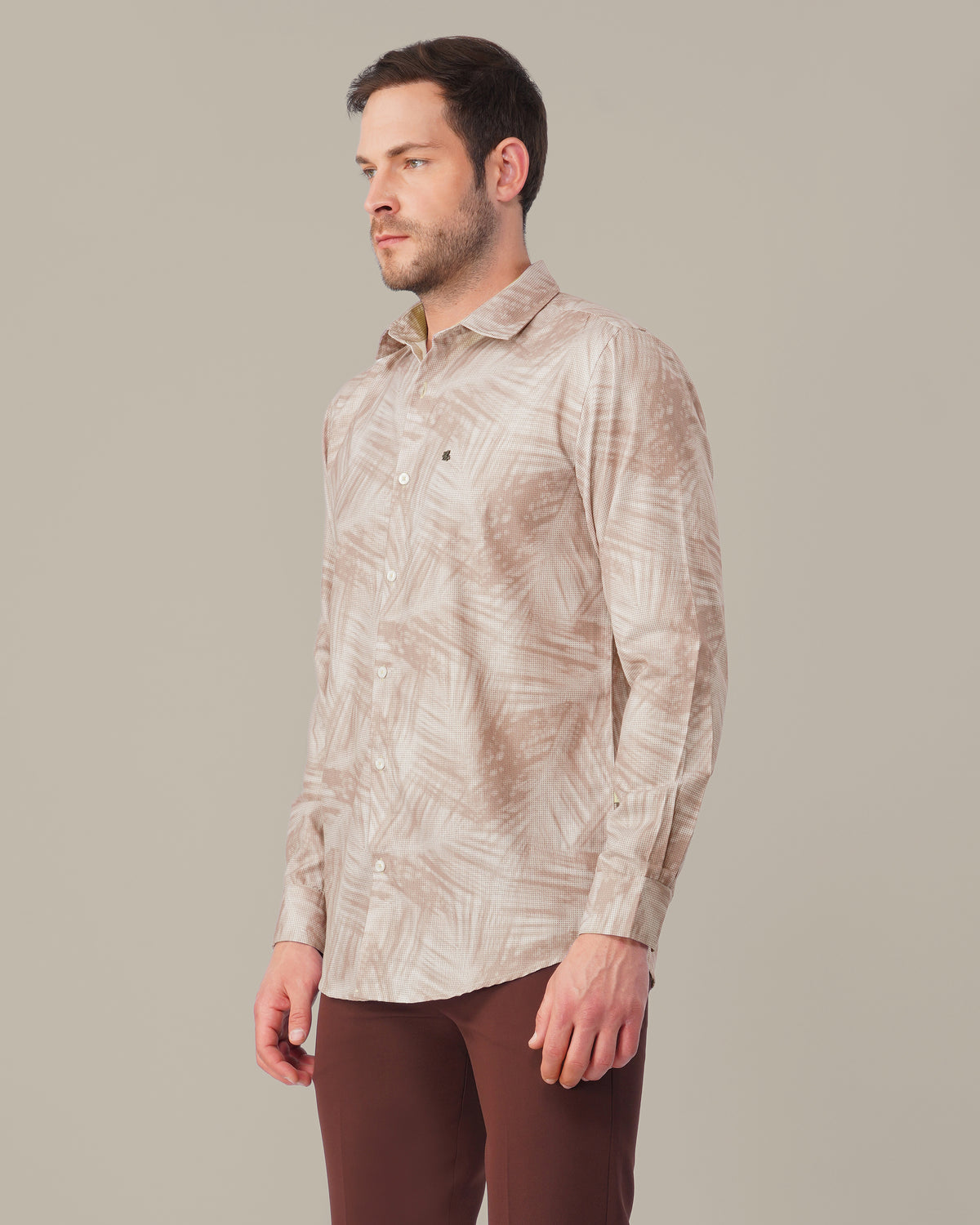 The Mocha Abstract Shirt - Polyester · Regular Fit