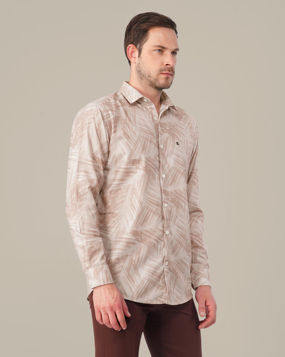 The Mocha Abstract Shirt - Polyester · Regular Fit