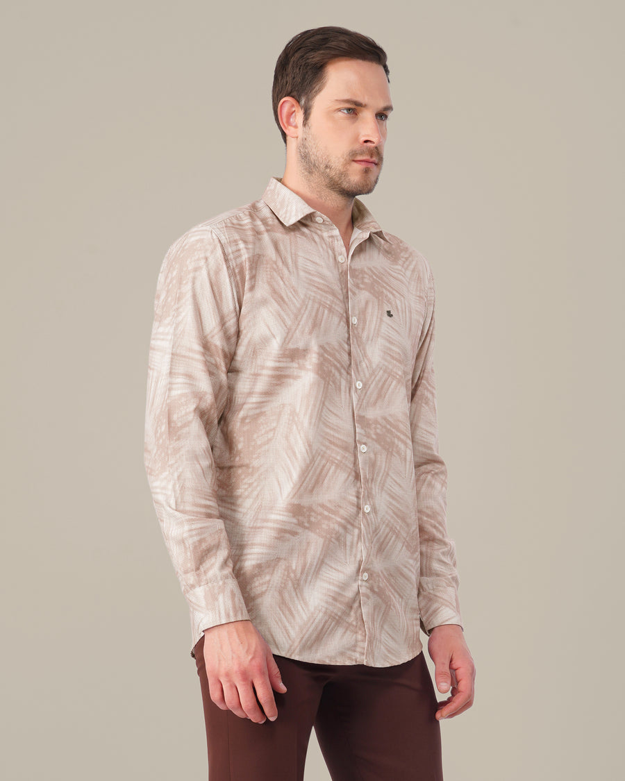 The Mocha Abstract Shirt - Polyester · Regular Fit