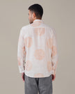 Off-White Patterned Linen Blend Regular Fit Shirt
