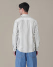 Grey Striped Oxford Regular Fit Shirt