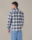 Blue and White Plaid Oxford Regular Fit Shirt
