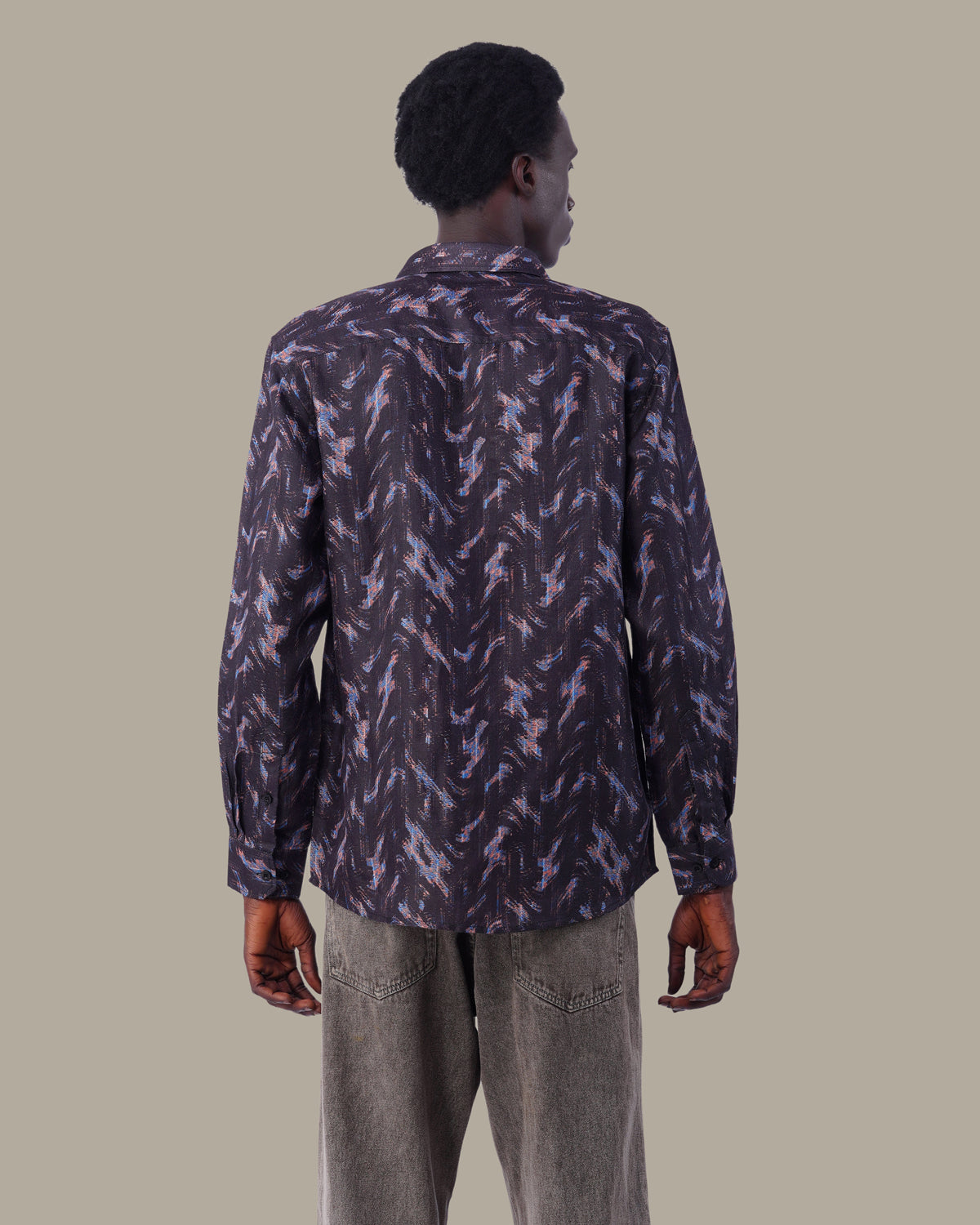 The Black Abstract Shirt - Polyester · Regular Fit