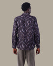 Black Multi-Color Digital Print Polyester Button-Up Shirt