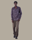 Black Multi-Color Digital Print Polyester Button-Up Shirt