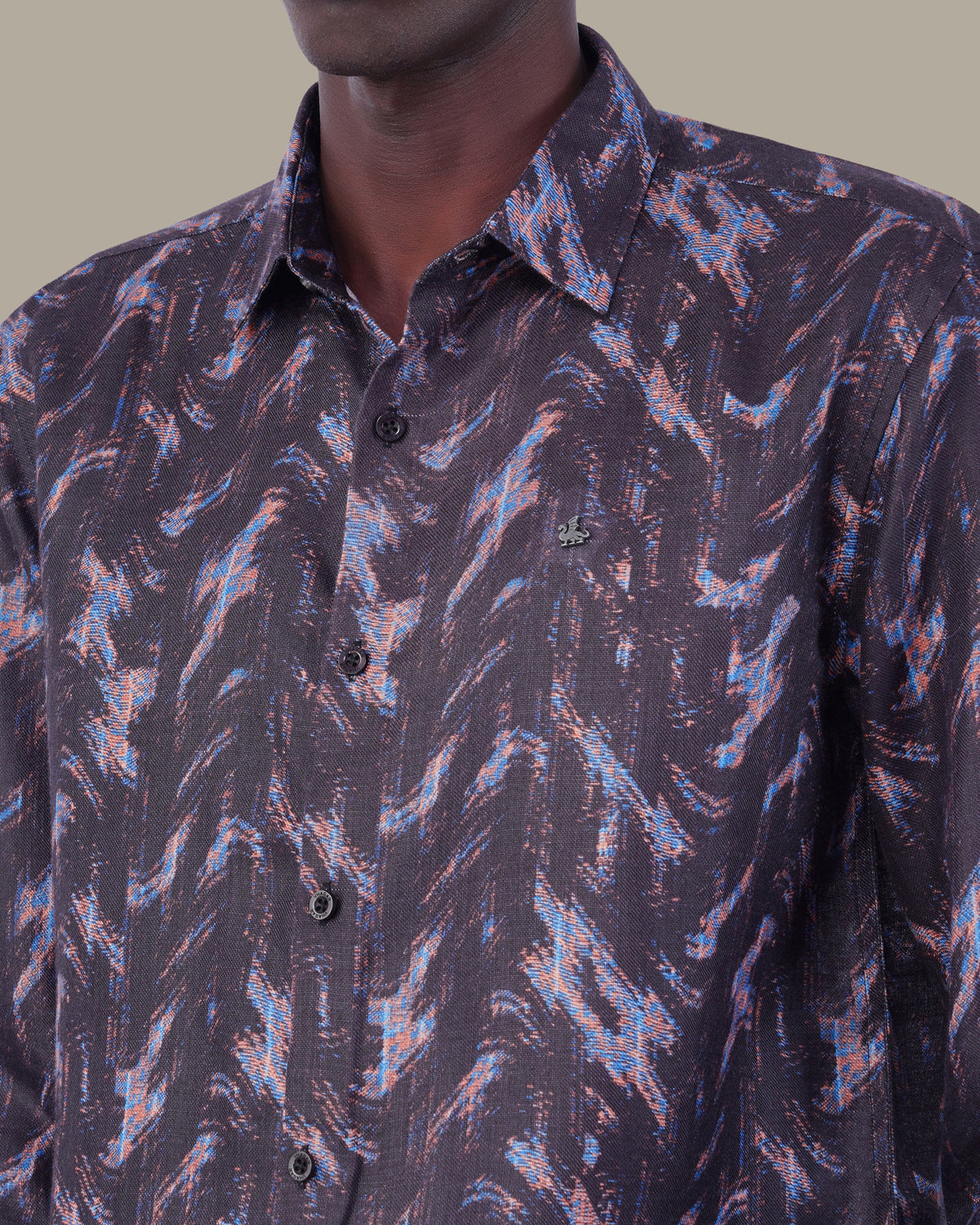 The Black Abstract Shirt - Polyester · Regular Fit