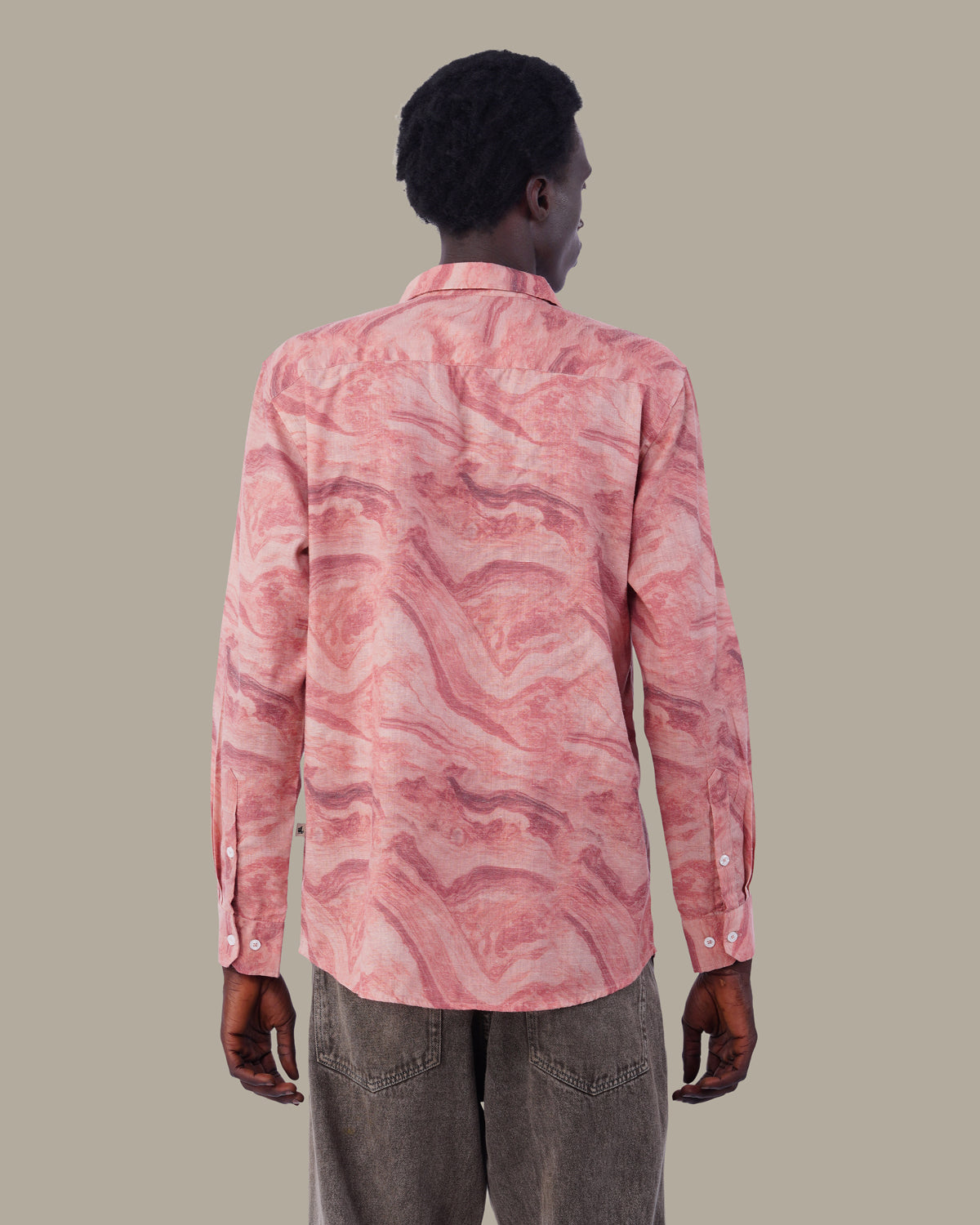 The Blush & Rose Abstract Shirt - Linen Plus · Regular Fit