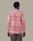 Dusty Rose Abstract Linen Plus Shaped Shirt