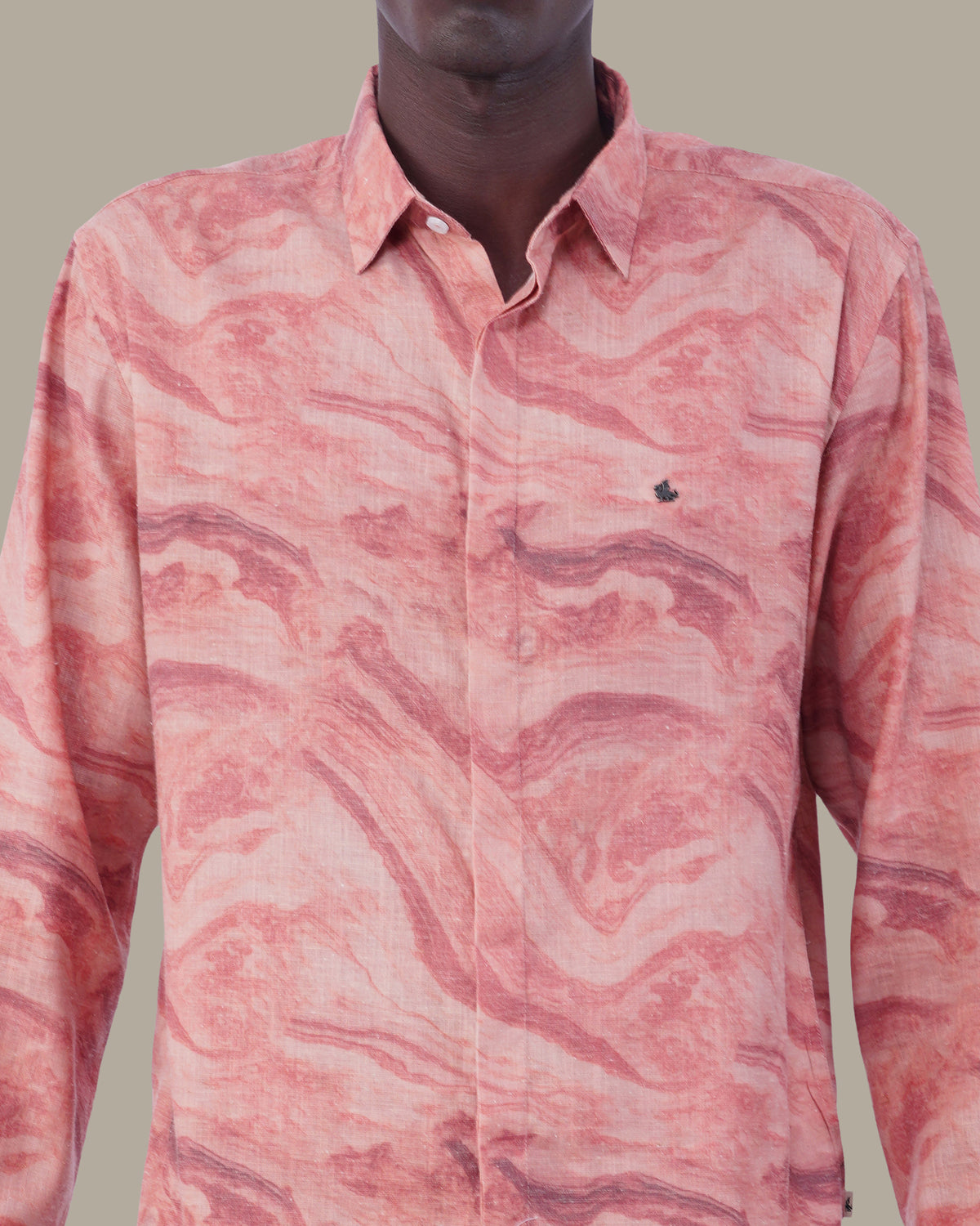 The Blush & Rose Abstract Shirt - Linen Plus · Regular Fit