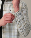 Yellow Blue Checkered Linen Cotton Blend Classic Collar Shirt