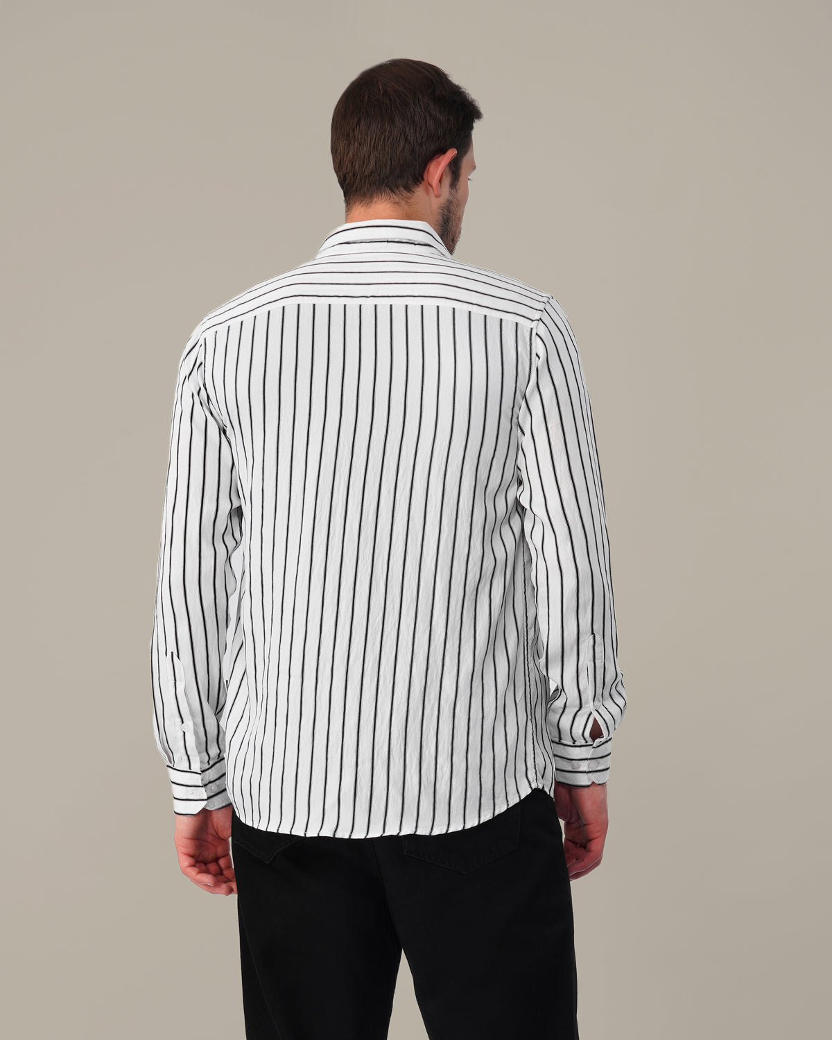The White Stripe Shirt - Viscose Blend · Regular Fit