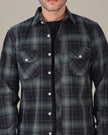 Dark Green Plaid Cotton Slub Regular Fit Shirt