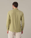 Olive Green Solid Smooth Blend Regular Fit Shirt