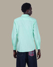 Mint Green Solid 100% Cotton Slub Shirt