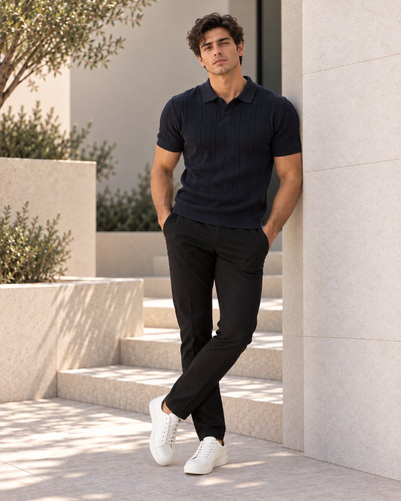 The Black Polo - Pure Cotton · Slim Fit