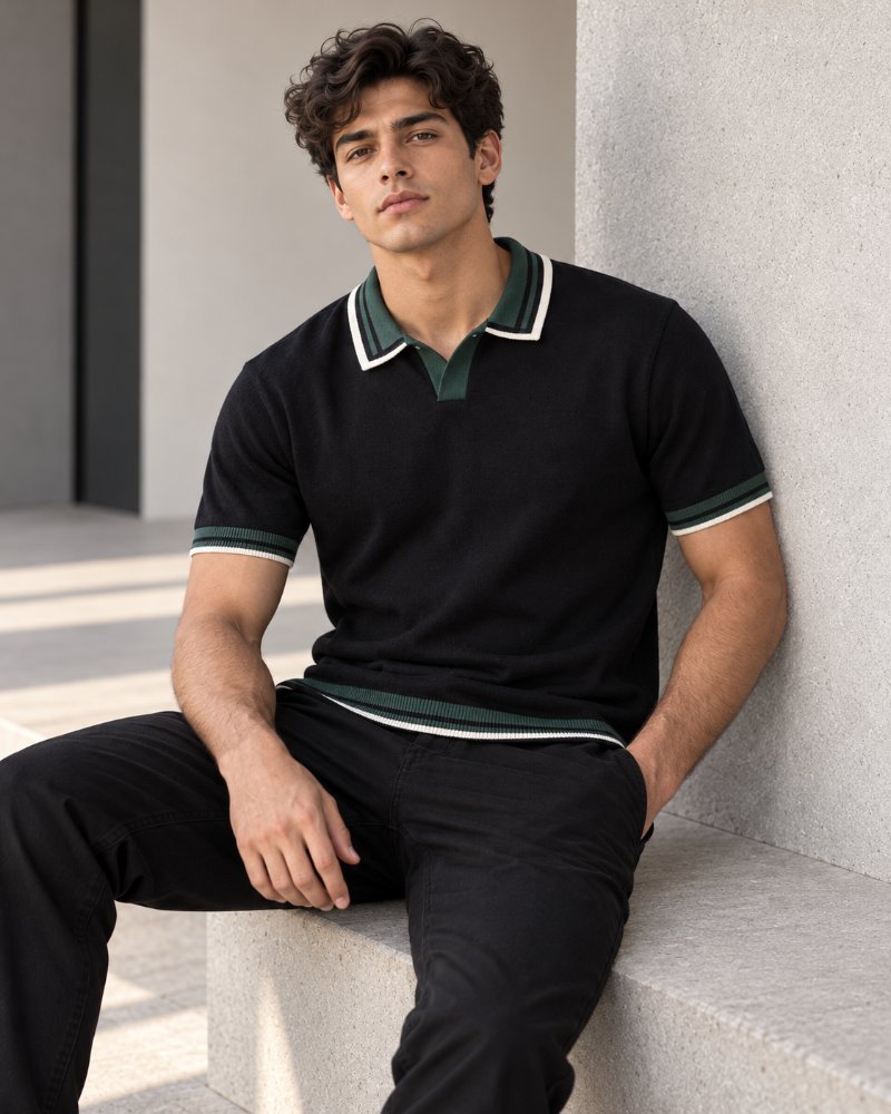The Black Polo Pure Cotton · Slim Fit