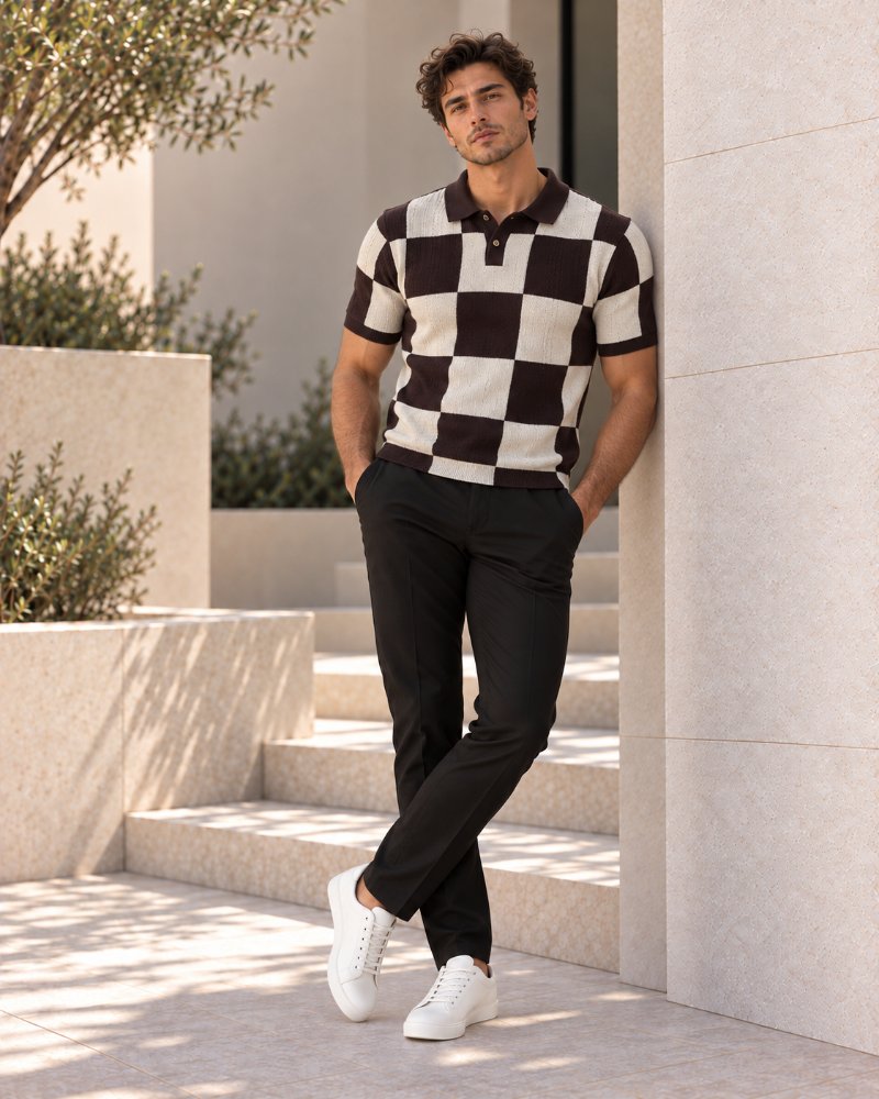 The Dark Brown Polo - Pure Cotton · Slim Fit