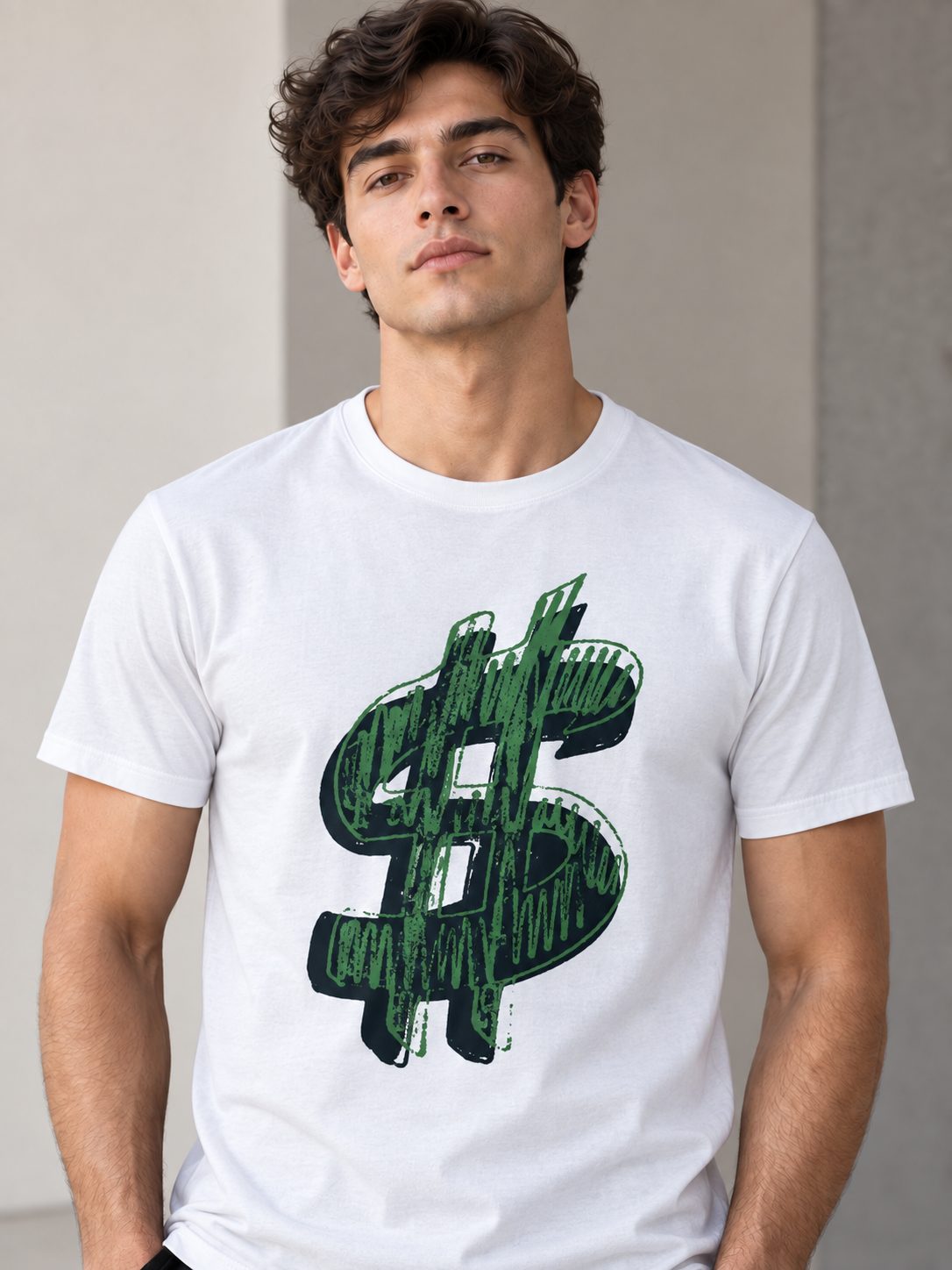 The White Graphic Tee Pure Cotton · Regular Fit