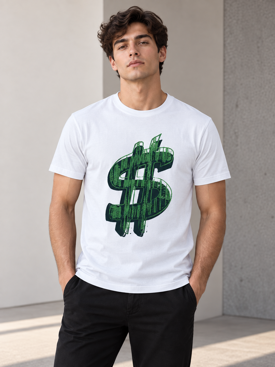 The White Graphic Tee Pure Cotton · Regular Fit