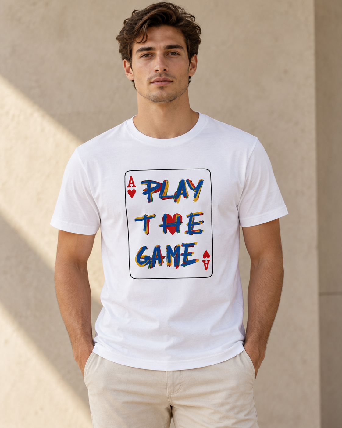 The White Graphic Tee - Pure Cotton · Regular Fit