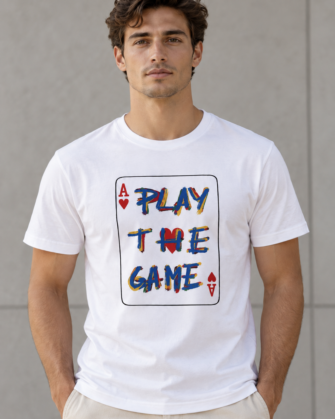 The White Graphic Tee - Pure Cotton · Regular Fit
