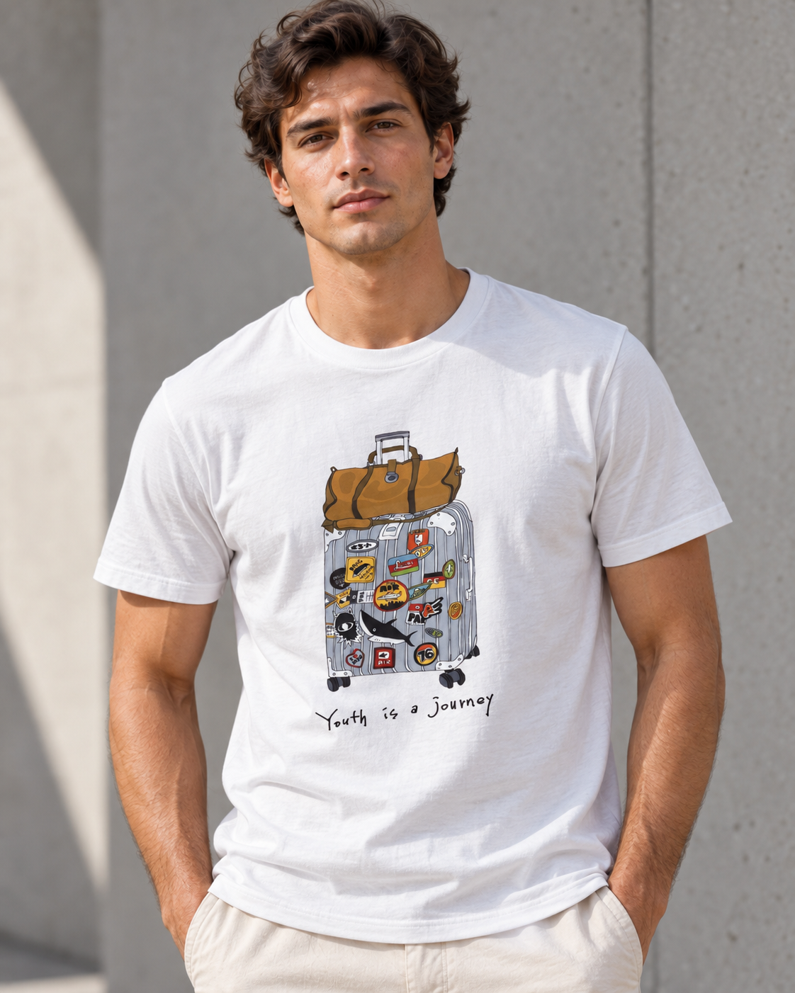 The White Graphic Tee Pure Cotton · Regular Fit