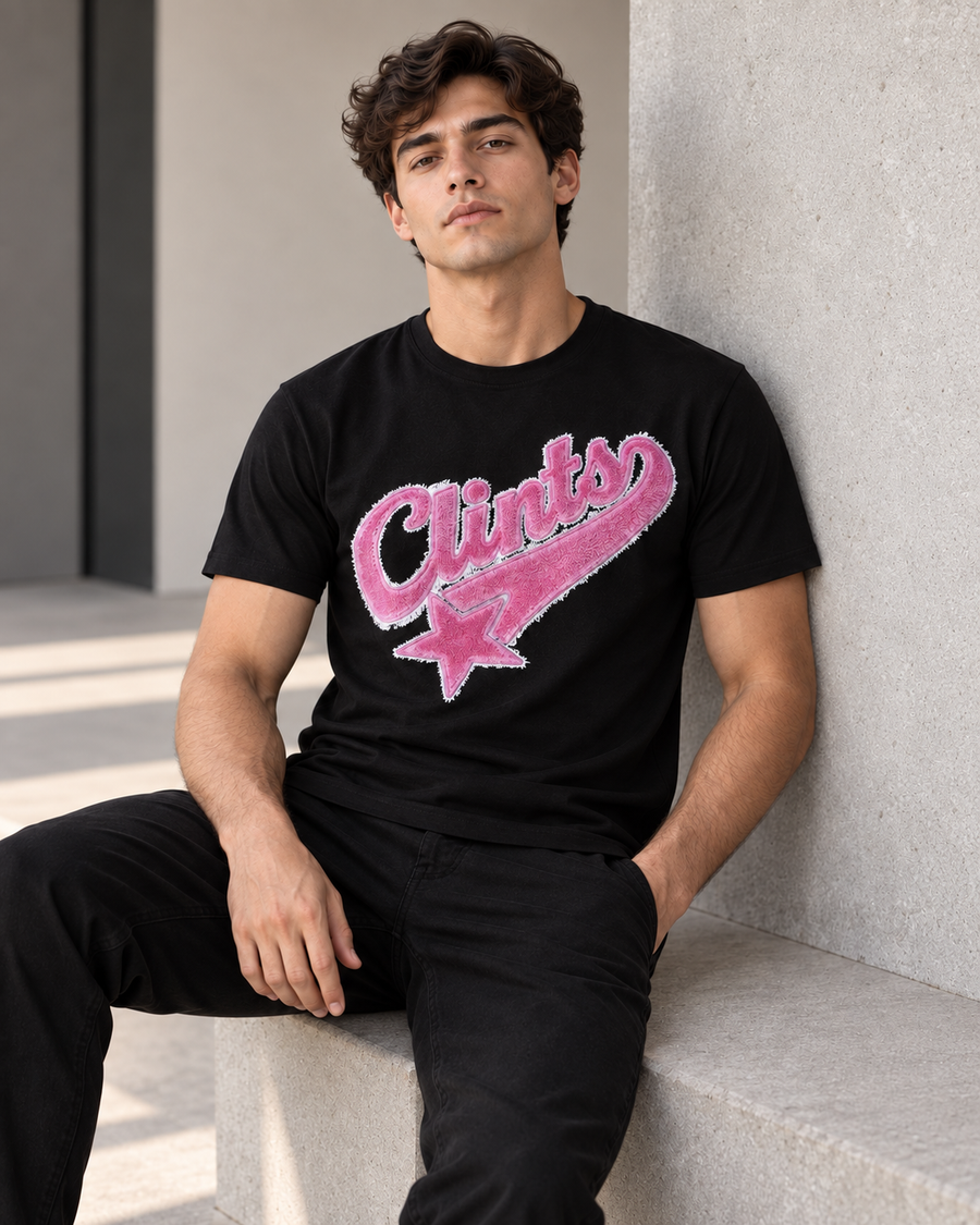 The Black Graphic Tee Pure Cotton · Regular Fit