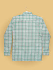 Mint Green Plaid Cotton Slub Classic Fit Shirt