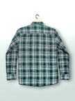 Dark Green Checkered Cotton Classic Fit Shirt
