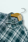 Dark Green Checkered Cotton Classic Fit Shirt