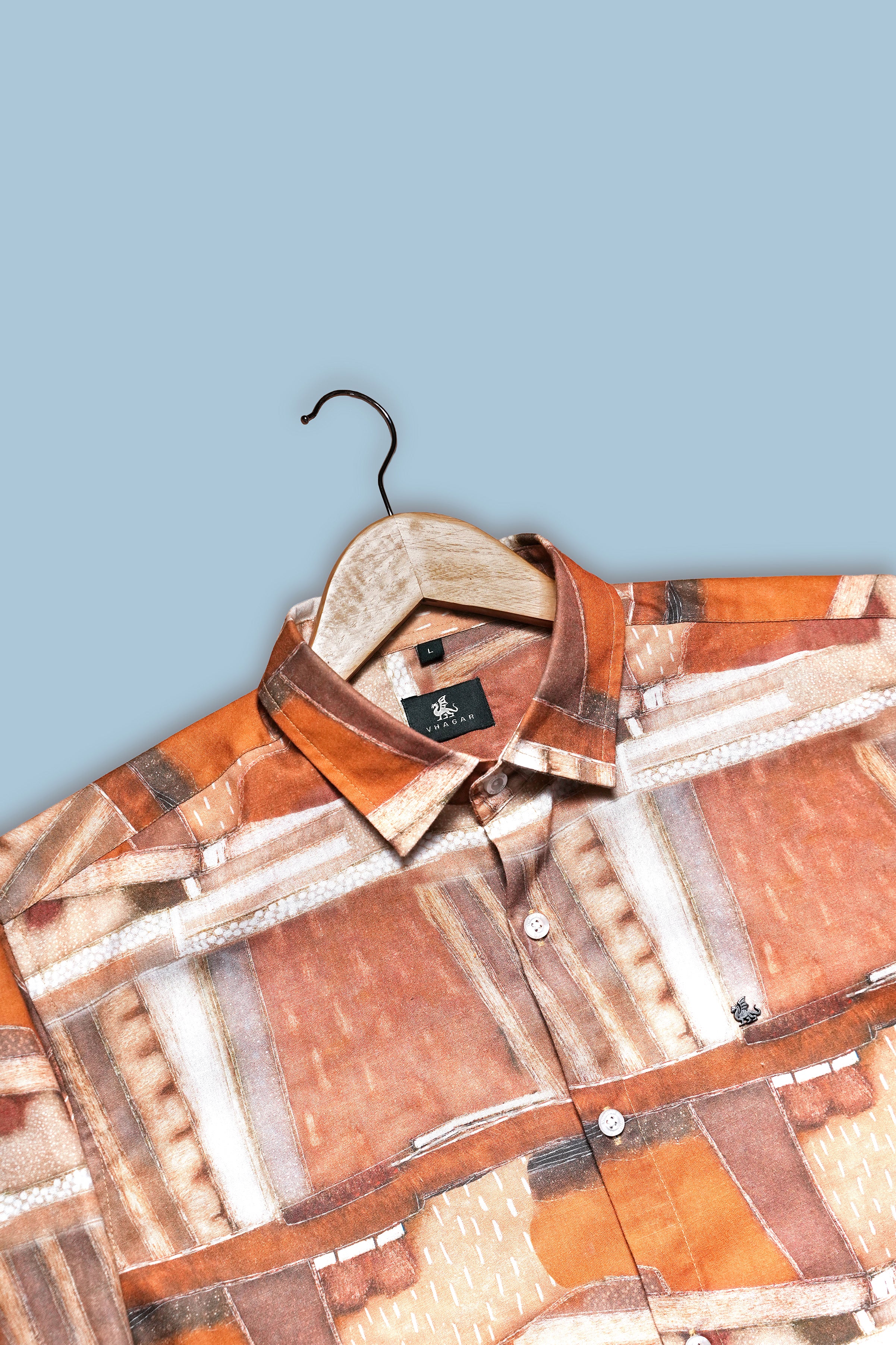 Earthy Abstract Polyester Regular Fit Shirt