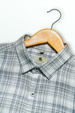 Gray Plaid Cotton Slub Regular Fit Shirt