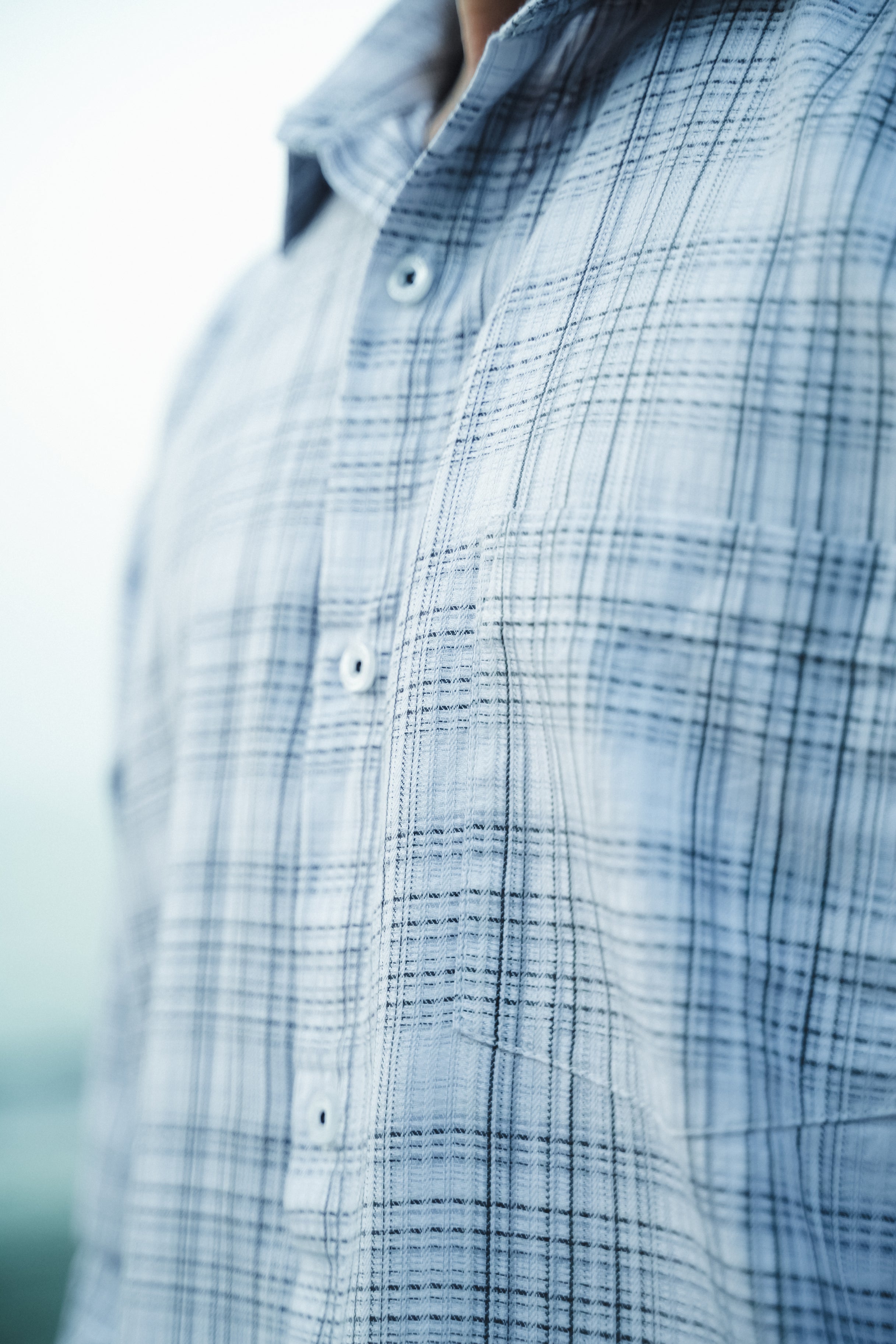 Gray Plaid Cotton Slub Regular Fit Shirt