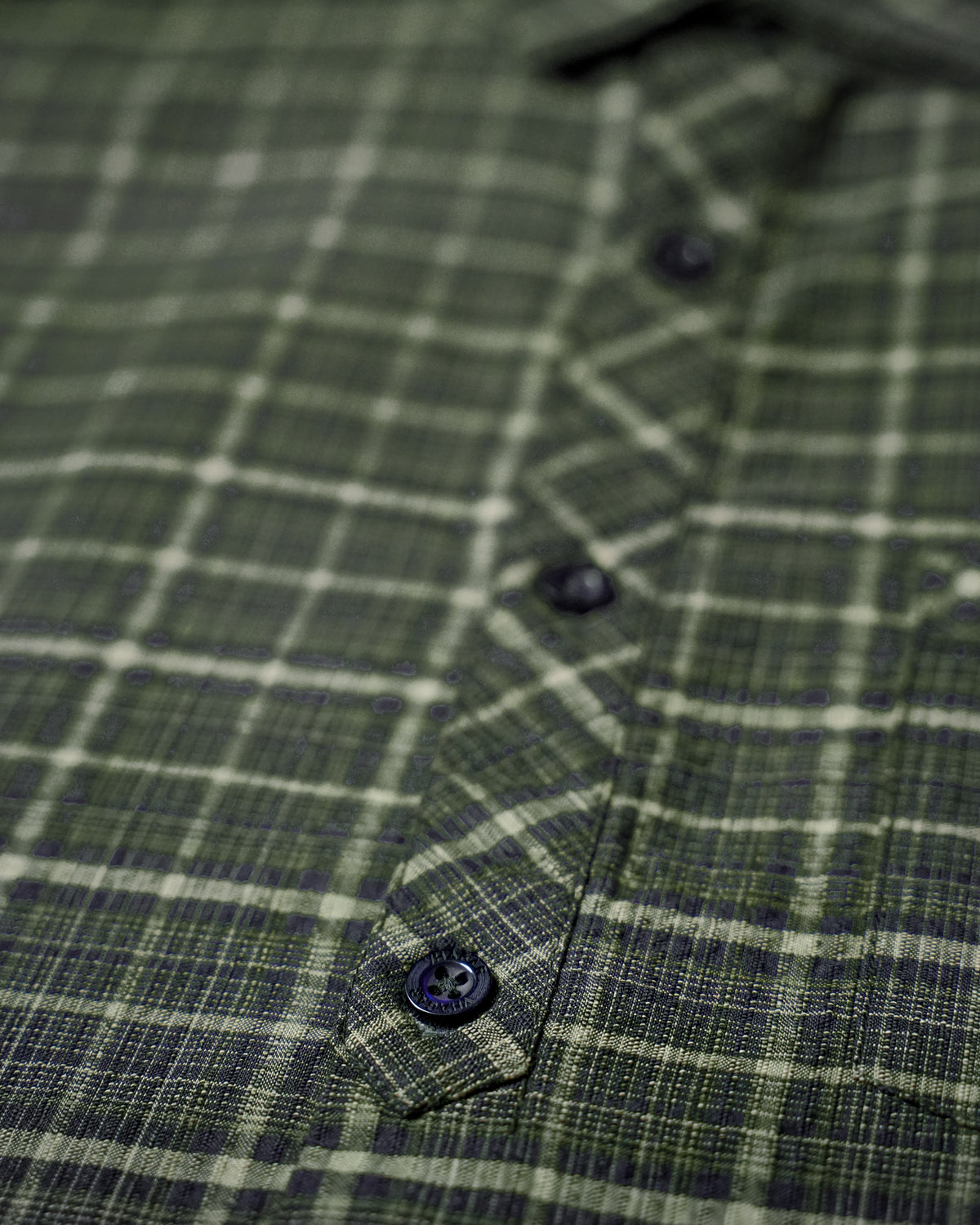 Olive Green Plaid Linen Cotton Regular Fit Shirt