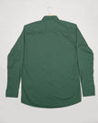 Forest Green Solid Polyester Blend Regular Fit Shirt